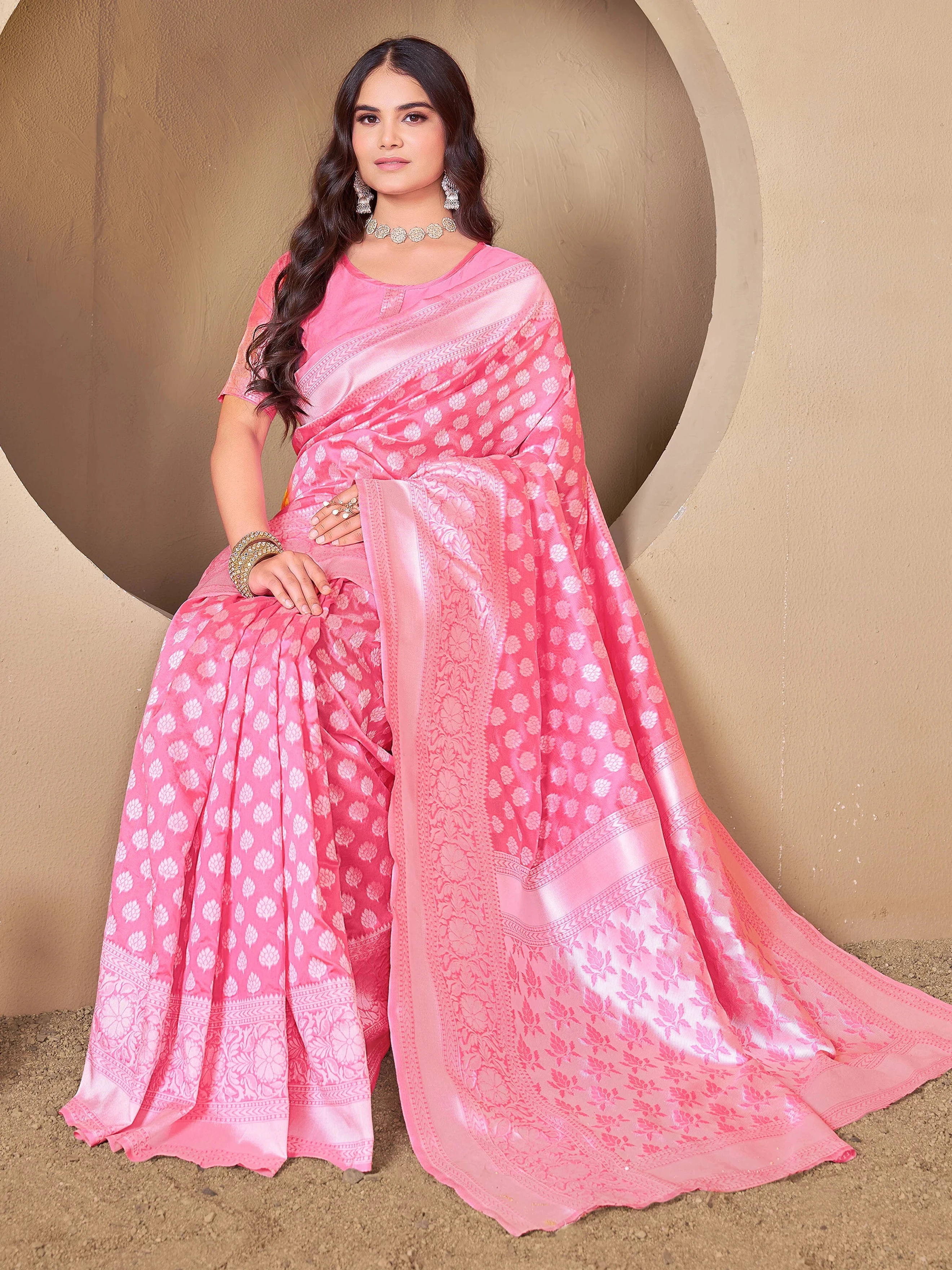 Royal Rani Pink Kanjeevaram Bridal Silk Saree